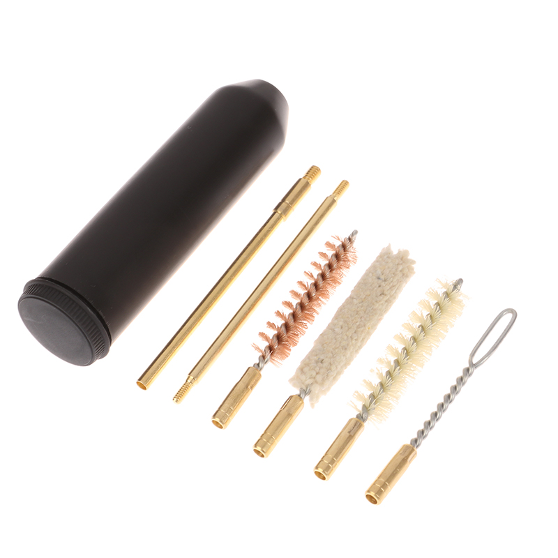 Outdoor Power Tool Kit - （夏6）ピストル用Cal.38/357/9MM屋外ガン清掃ツール7個/セットハンドガンロッドブラシポケットサイズピストル清掃キット