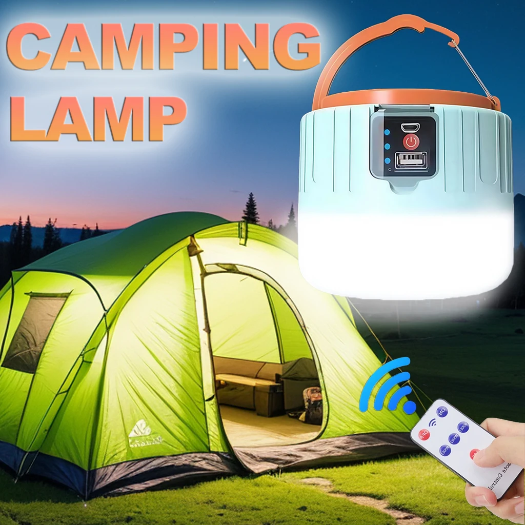 Outdoor Power Lights - ソーラーキャンプランタン 充電式LEDポータブルワークライト リモコン付き、パワーバンク懐中電灯 釣りBBQ用屋外緊急ランプ
