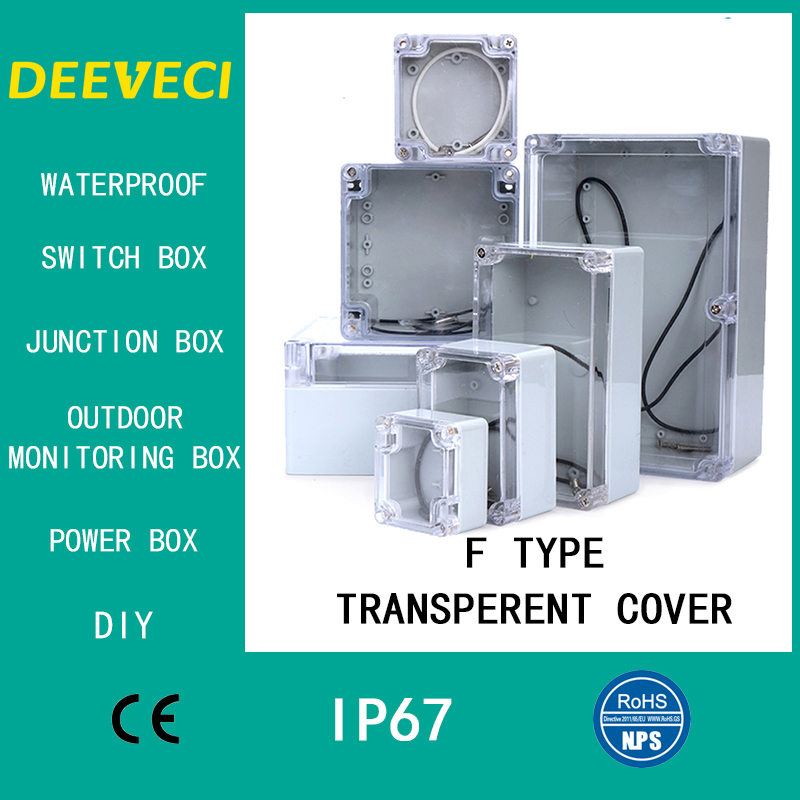 Outdoor Power Board Box - 透明防水屋外エンクロージャプラスチックボックス電子プロジェクトケース計器電気ボックスジャンクションボックスハウジング