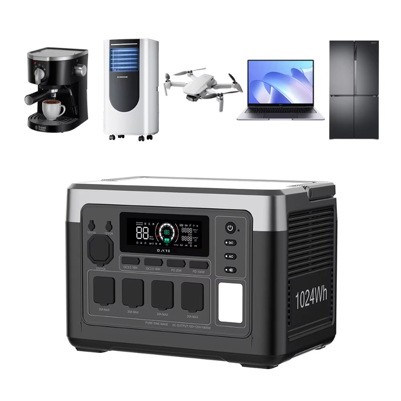 Outdoor Power Usa - EU USA倉庫 1800W 1024Wh 静音ソーラー発電機 ポータブル電源