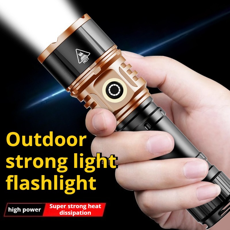 Outdoor Power Lights - 強力な光ハイパワー LED 懐中電灯タイプ C 充電防水アルミ合金トーチ屋外キャンプランタンパトロール