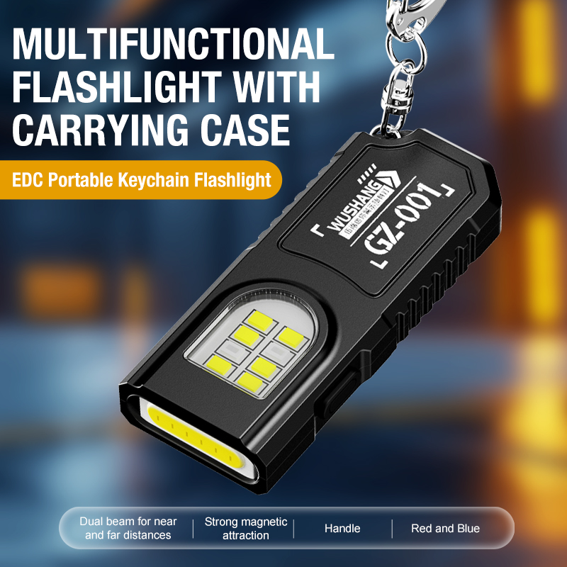 Outdoor Power Lights - ポータブルキーホルダー LED COB 懐中電灯 USB 充電式トーチ