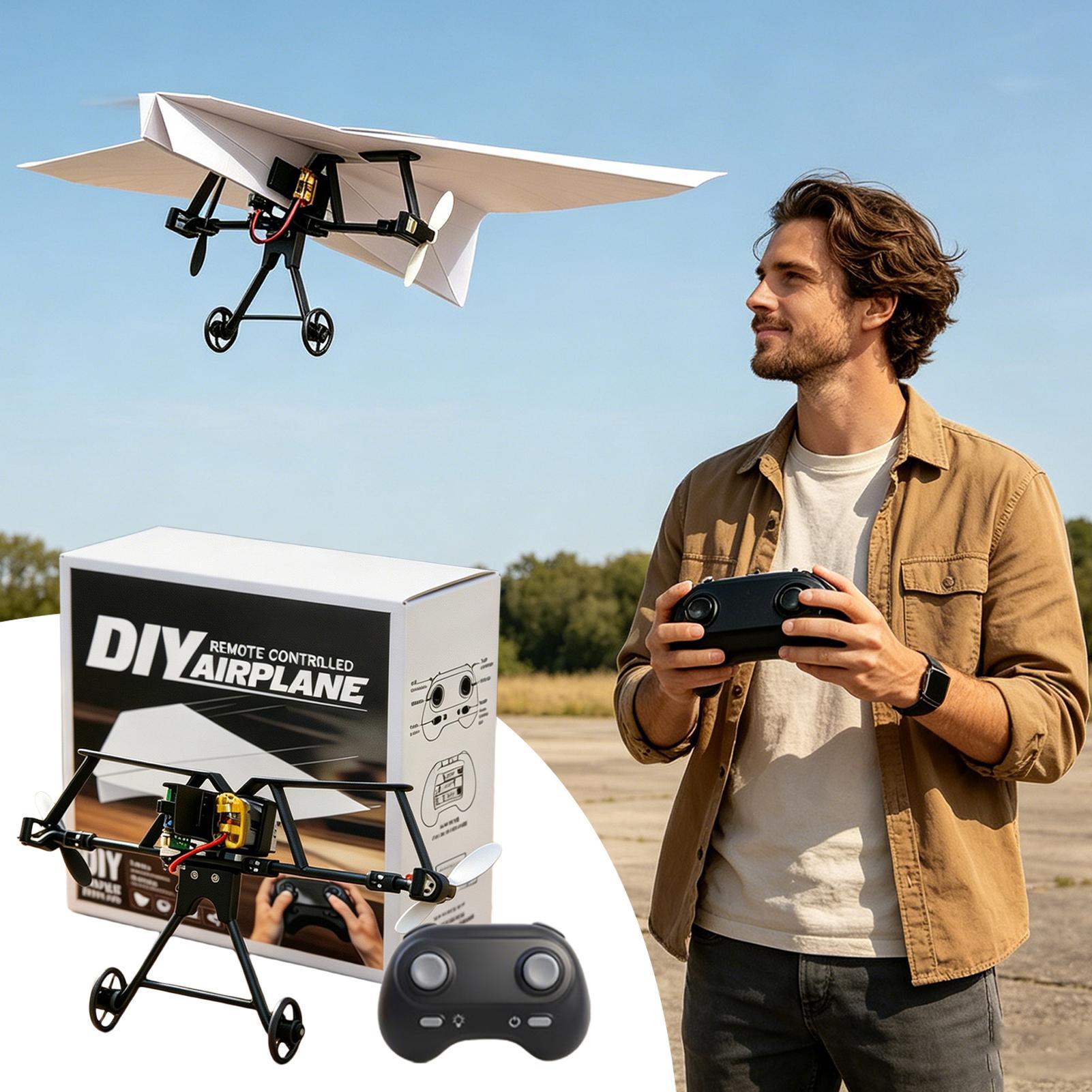 Outdoor Power Usa - DIY RC 紙飛行機キット ガーデン航空機おもちゃ 電動リモコン飛行機 男の子