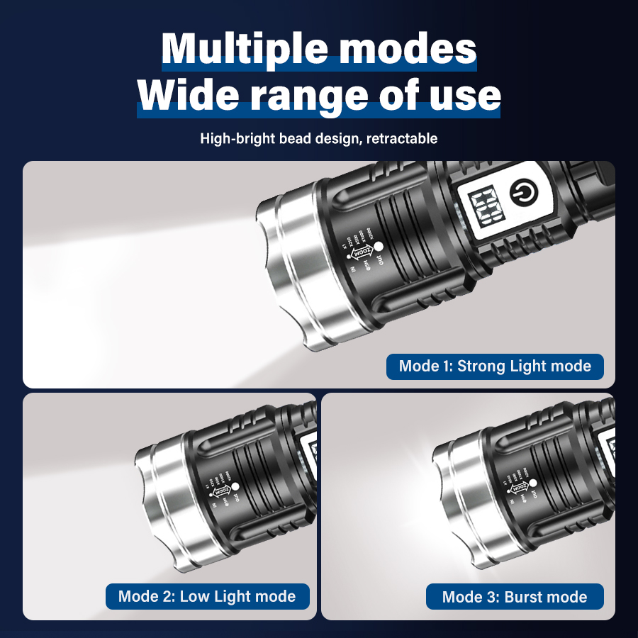 ハイパワー 200000LM LED 懐中電灯内蔵バッテリー - Outdoor Power Lights のレビューと価格