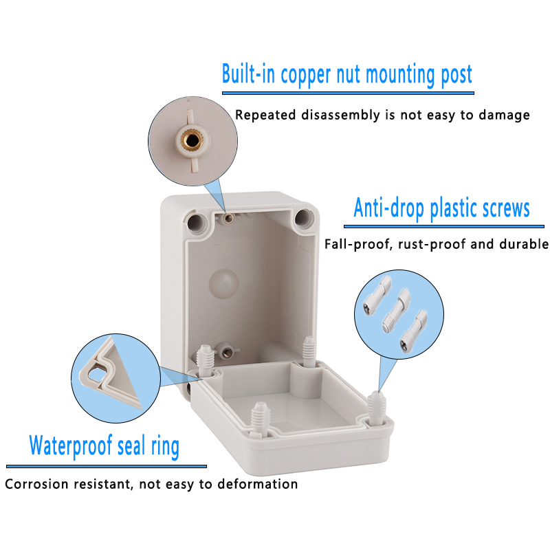 灰色の透明な電子ジャンクションボックス,IP67防水ハウジン - Outdoor Power Board Box のレビューと価格