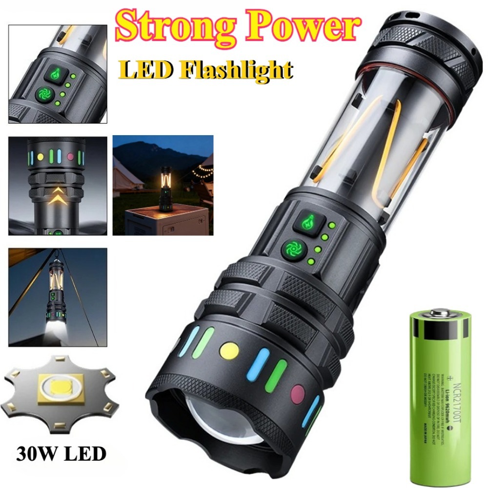 強力な超高輝度LED懐中電灯、Type-C急速充電式ハンドヘ - Outdoor Power Lights のレビューと価格