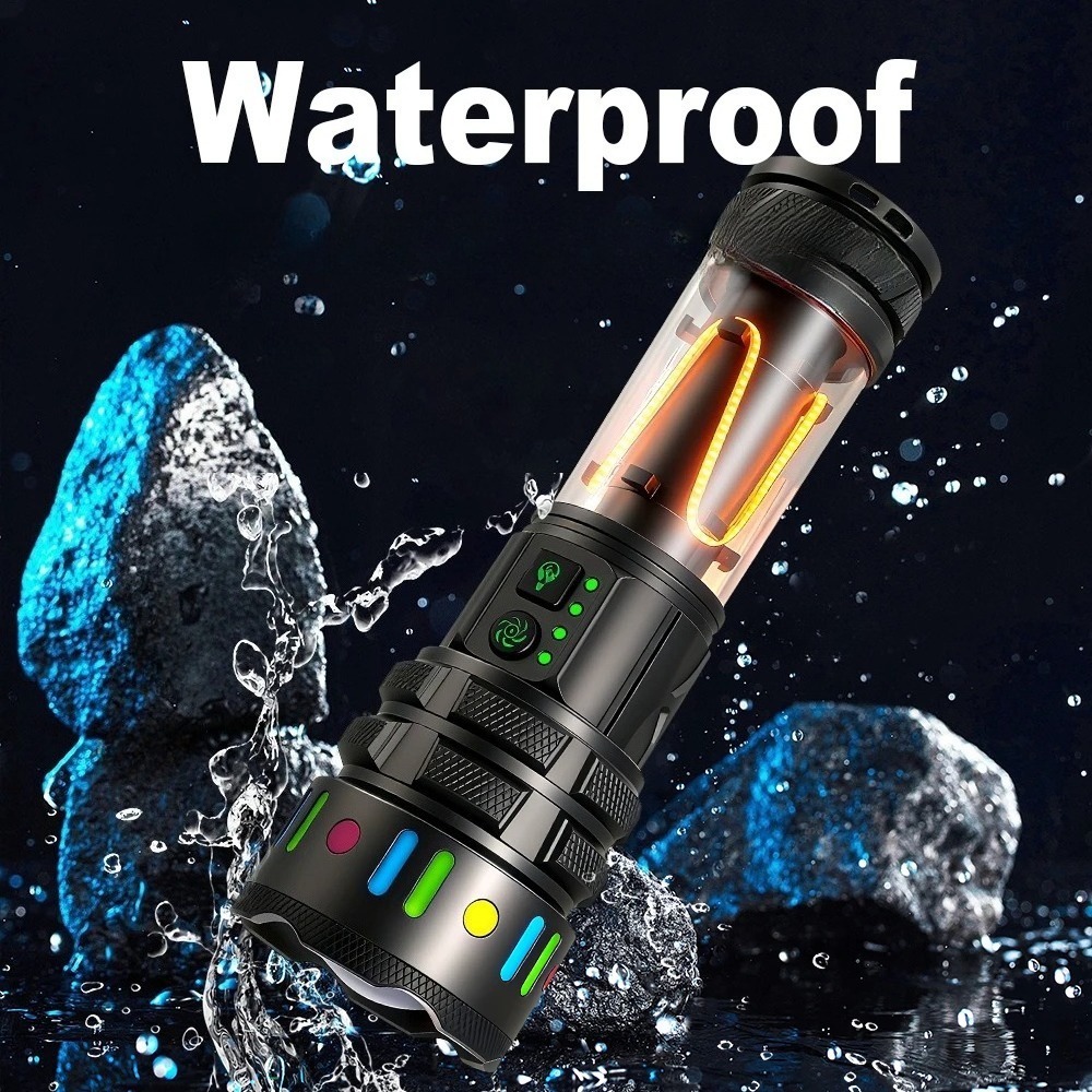 強力な超高輝度LED懐中電灯、Type-C急速充電式ハンドヘ - Outdoor Power Lights のレビューと価格