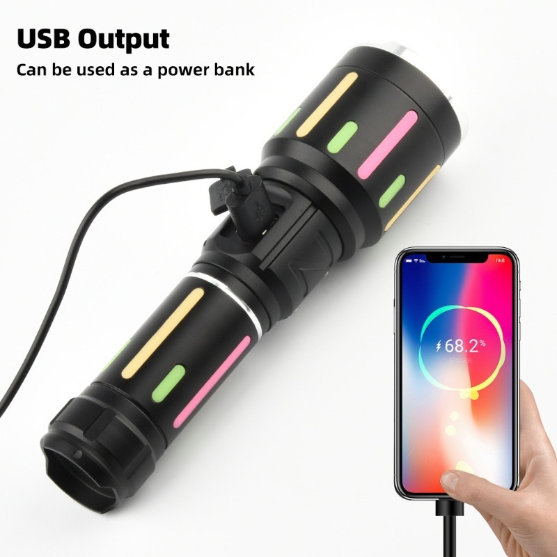 ハイパワー白色光蛍光懐中電灯充電式ズーム可能長距離懐中電灯屋 - Outdoor Power Lights のレビューと価格
