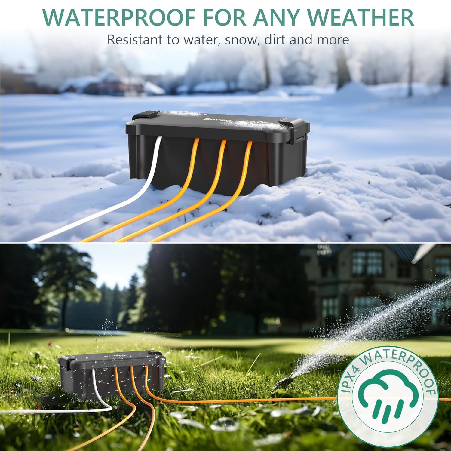 Diivoo 屋外防水電気ボックス屋外ケーブル接続ソケットエ - Outdoor Power Board Box のレビューと価格