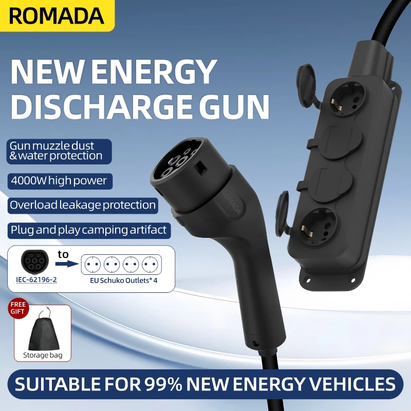 ポータブル16A 4KW V2Lケーブル 電気自動車サイドデ - Outdoor Power Usa のレビューと価格