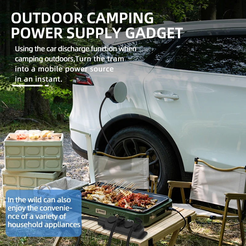 ポータブル16A 4KW V2Lケーブル 電気自動車サイドデ - Outdoor Power Usa のレビューと価格
