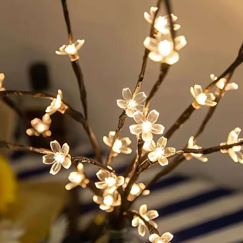 1/2PC 20LED 桜の枝ライト屋内屋外ホームデコレーシ - Outdoor Power Lights のレビューと価格