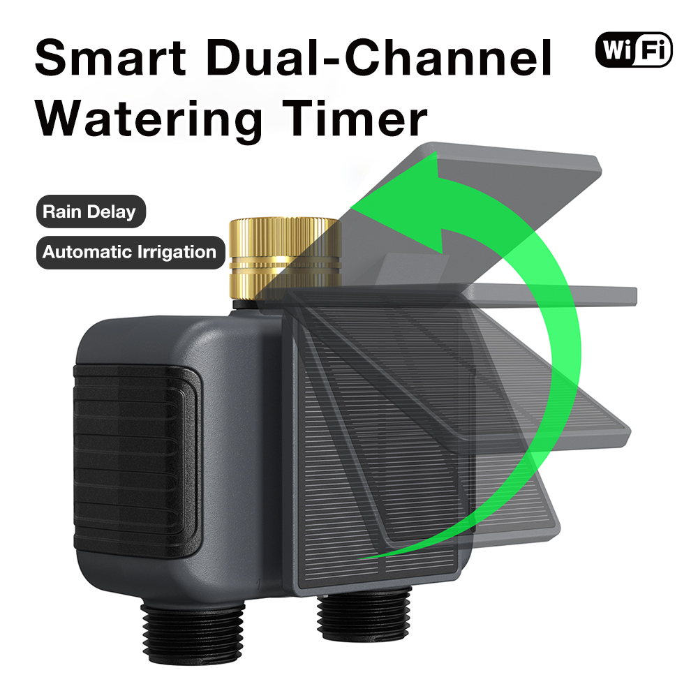 太陽光発電WiFi灌漑システム自動灌漑タイマー2ゾーン灌漑タ - Power Zone Outdoor Timer のレビューと価格