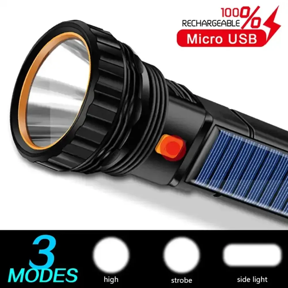 1PC 多機能ソーラー LED 懐中電灯屋外長距離トーチ緊急 - Outdoor Power Lights のレビューと価格