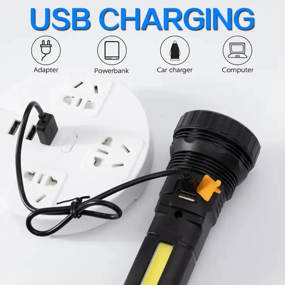 1PC 多機能ソーラー LED 懐中電灯屋外長距離トーチ緊急 - Outdoor Power Lights のレビューと価格