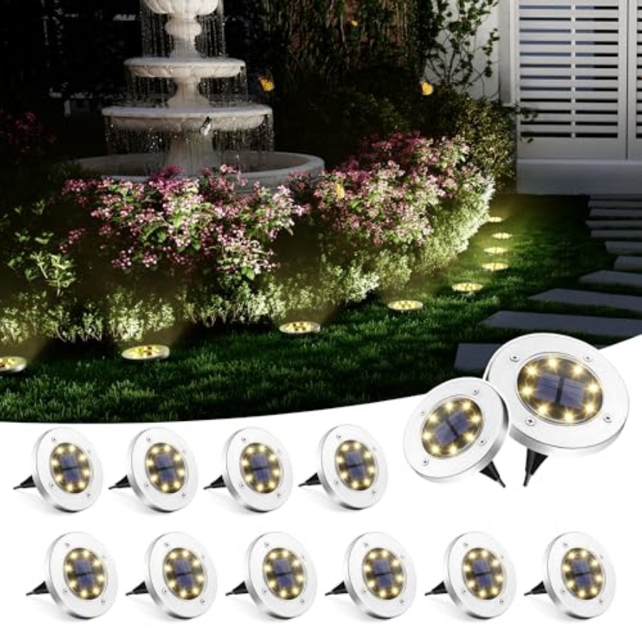 ソーラーグラウンドライト ソーラーライト 屋外防水 8 LE - Outdoor Power Lights のレビューと価格